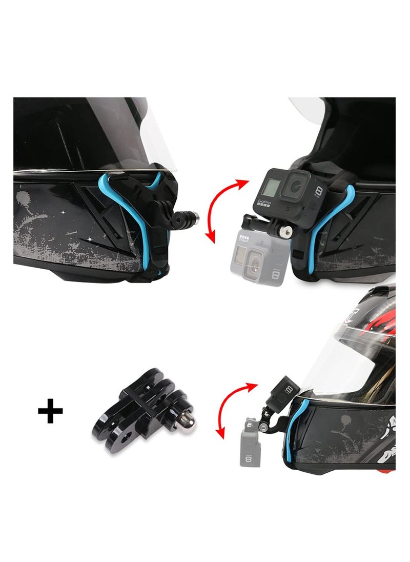 KASTWAVE Motorcycle Helmet Chin Strap Mount for GoPro Hero 9/ 8/ 7/ 6 /5 Black, Session 4, Hero 3, DJI Osmo Action, Insta 360 ONER, AKASO/ Campark/ YI and More  - Image 2