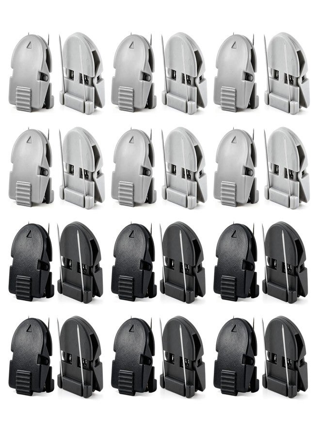 Yonderfume 24Pcs Cubicle Clips for Fabric Panels, Heavy Duty Metal Hooks & Plastic Clips for Notes, Photos, Keys, Cables, Office Organization Accessories(Black+Gray,Size:/) - Image 1