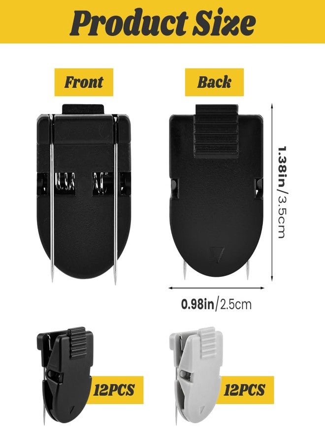 Yonderfume 24Pcs Cubicle Clips for Fabric Panels, Heavy Duty Metal Hooks & Plastic Clips for Notes, Photos, Keys, Cables, Office Organization Accessories(Black+Gray,Size:/) - Image 3