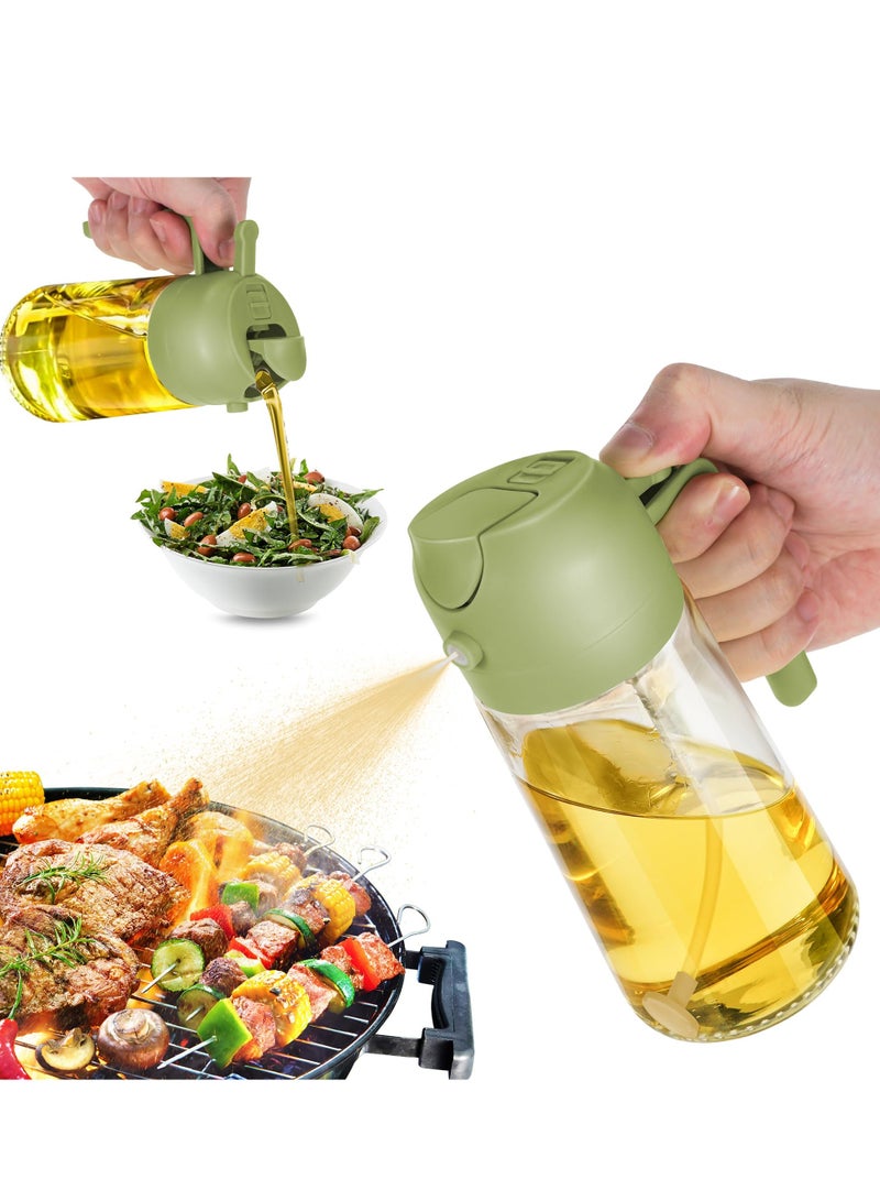 TrendPlain 16oz Oil Dispenser Bottle for Kitchen - 2 in 1 Olive Oil Dispenser and Oil Sprayer - 470ml Olive Oil Bottle - Oil Sprayer for Cooking, Kitchen, Salad, Barbecue - Image 2