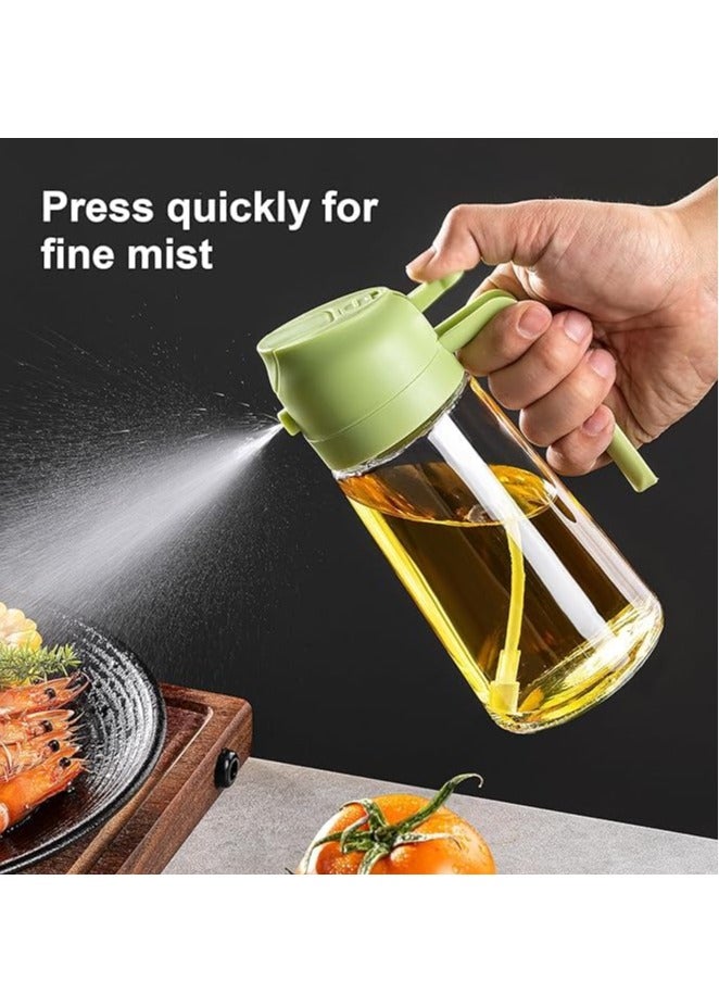 TrendPlain 16oz Oil Dispenser Bottle for Kitchen - 2 in 1 Olive Oil Dispenser and Oil Sprayer - 470ml Olive Oil Bottle - Oil Sprayer for Cooking, Kitchen, Salad, Barbecue - Image 3