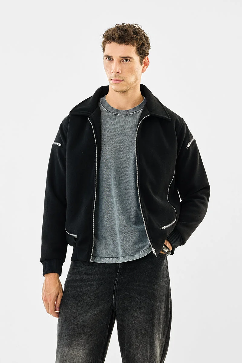 SNITCH Multi Zipper Regular Fit Jacket