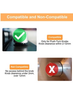 Bukela Stove Knob Covers, Door Knob Safety Cover for Kids, 5 Pcs Gas Stove Knob Locks, Oven Knob Covers for Child Pet Safety (black)  - Image 4