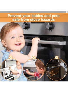 Bukela Stove Knob Covers, Door Knob Safety Cover for Kids, 5 Pcs Gas Stove Knob Locks, Oven Knob Covers for Child Pet Safety (black)  - Image 5