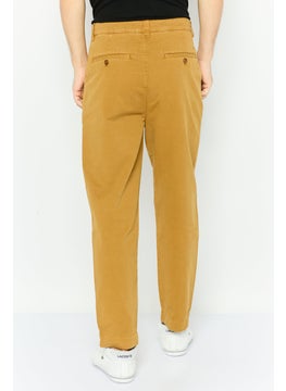 GANT Men Regular Fit Solid Chino Pants, Brown  - Image 1