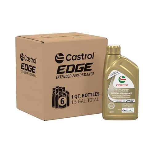 Castrol Edge Extended Performance 0W-20 Motor Oil 1 Quart, Pack of 6 - Image 1
