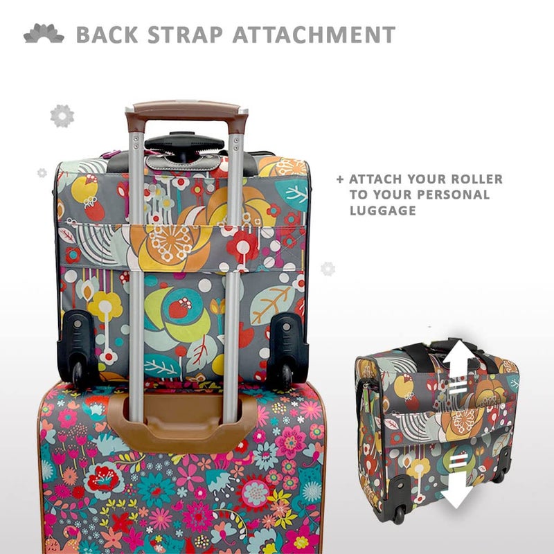 Lily Bloom Designer 15 Inch Carry On - Weekender Overnight Business Travel Luggage - Lightweight 2- Rolling Wheels Suitcase - Under Seat Rolling Bag for Women (Bliss) - Image 3