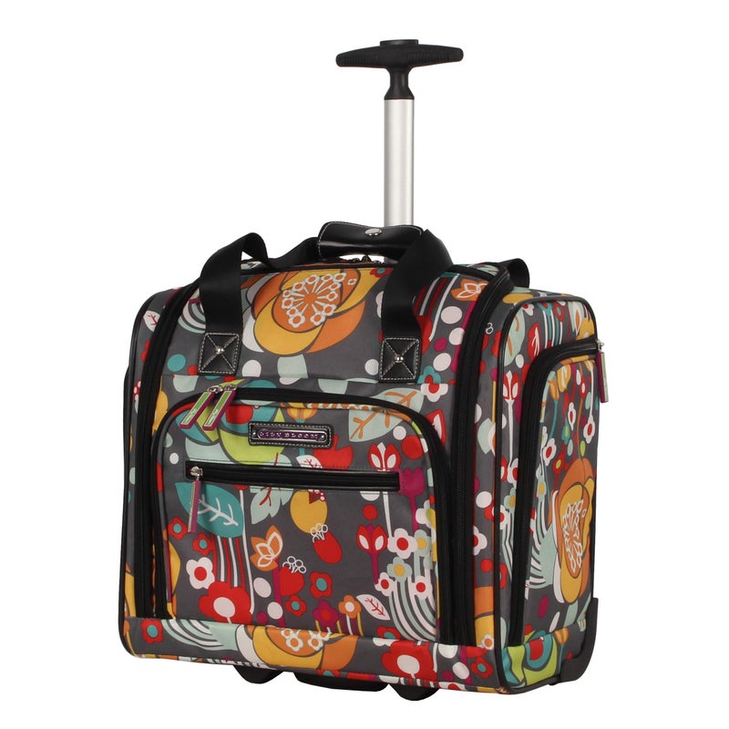 Lily Bloom Designer 15 Inch Carry On - Weekender Overnight Business Travel Luggage - Lightweight 2- Rolling Wheels Suitcase - Under Seat Rolling Bag for Women (Bliss) - Image 1