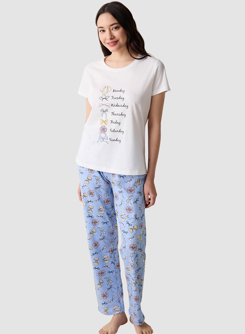 Penti Cute Bow Cotton Pyjama Set - Image 1