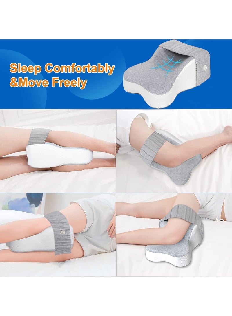 Beauenty Long Knee Pillow for Side Sleeper Fully Support Thighs and Knees for Sciatica, Back, HIPS, Knees, Joints Pain Relief - Leg Pillow for Sleeping Between Legs Aligns Spine & Relieves Pressure-Large,Gray - Image 4