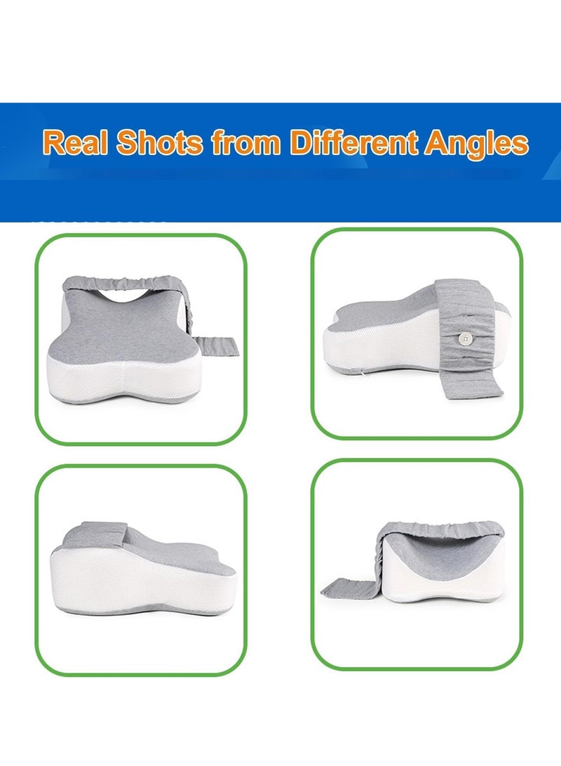 Beauenty Long Knee Pillow for Side Sleeper Fully Support Thighs and Knees for Sciatica, Back, HIPS, Knees, Joints Pain Relief - Leg Pillow for Sleeping Between Legs Aligns Spine & Relieves Pressure-Large,Gray - Image 2