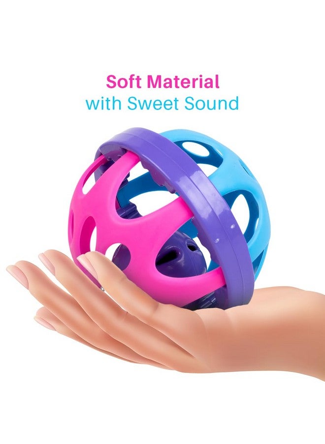 Ratna's Jingle Rattle 2 Pcs Combo, Dumbell & Soft Ball Shaped New Born Baby Toys Rattle Set for Babies 0-6 Months - Image 2