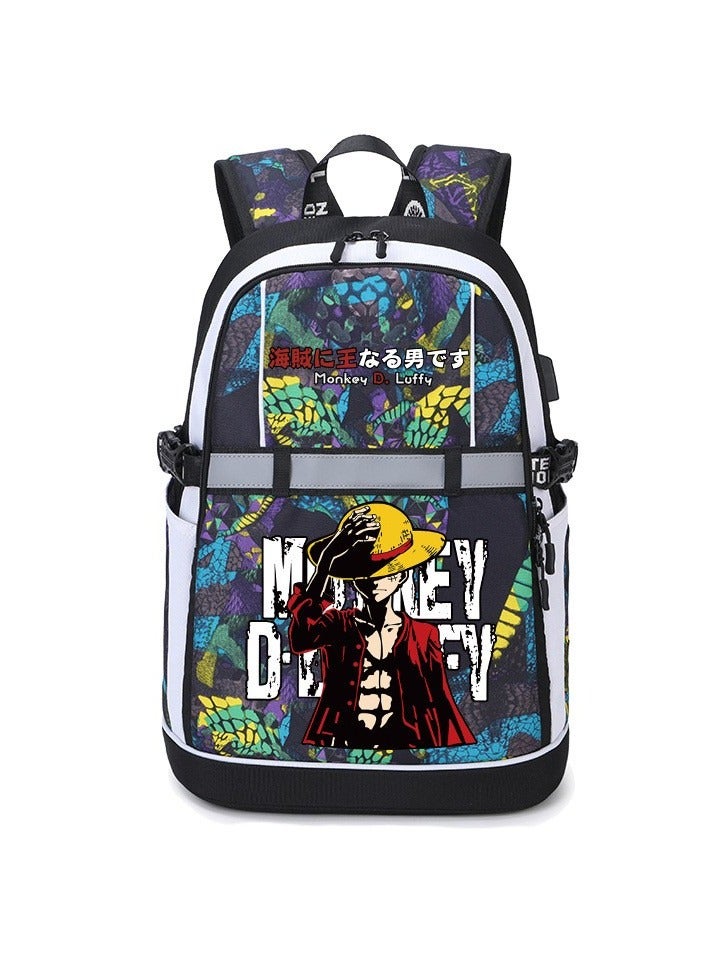 Large-capacity Junior High School Student Backpack Student Burden-reducing Backpack 32*19*46cm