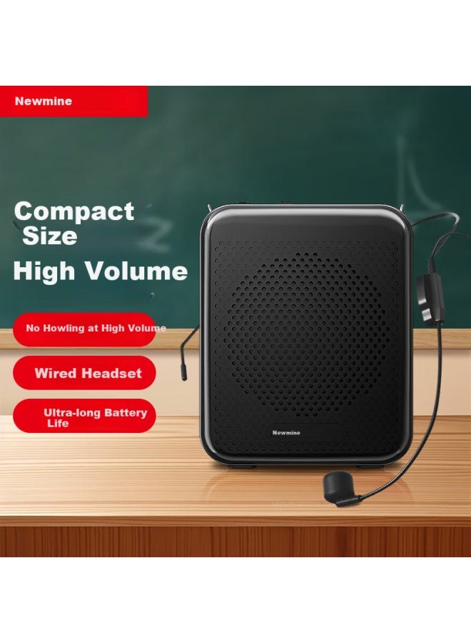 Newmine K88 Small Bee Amplifier, Teacher-specific For Lectures, Anti-howling, Tour Guide Waist-mounted Microphone, Bluetooth Speaker, Portable Megaphone, Outdoor Portable Horn, High Volume, Black - Image 1