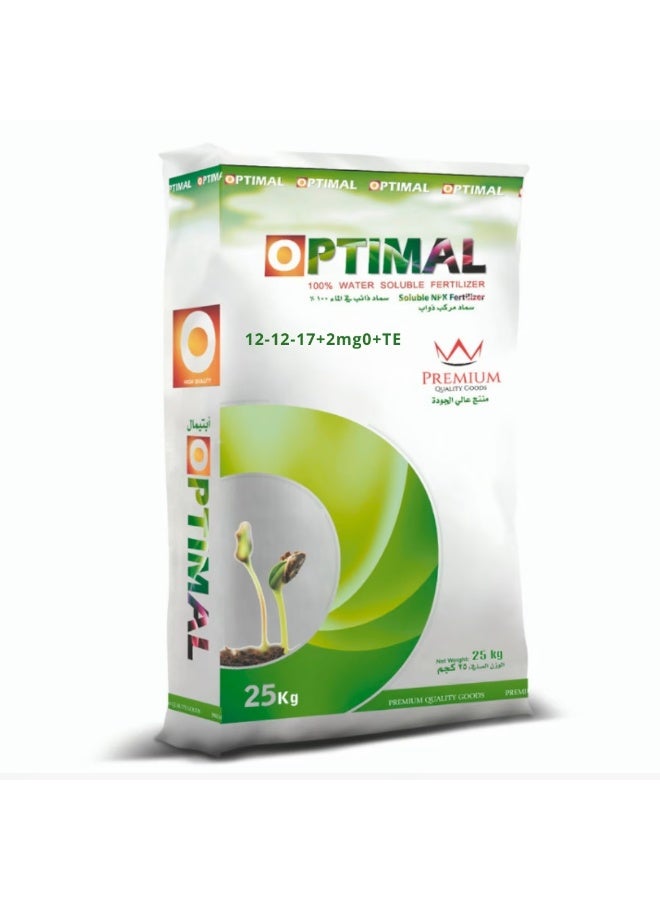 OPTIMAL NPK  12-12-17+2MgO+TE Fertilizer 25kg Best Choice For Indoor & Outdoor Plants 1kg - Image 1