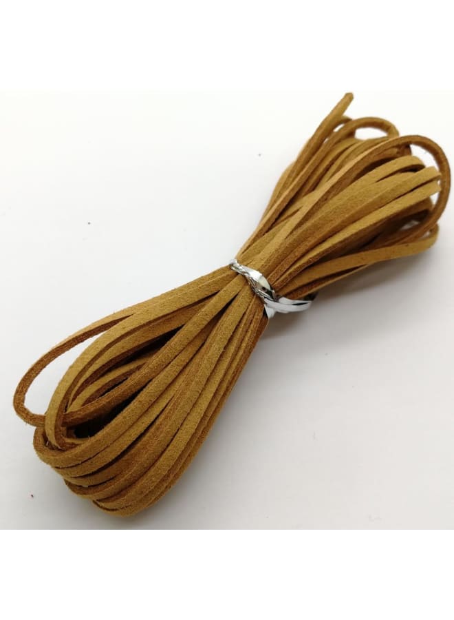 100 Yards 2.6mm Suede Leather Cords Leather Lace Flat Faux Suede Cord String Thread Velvet Cord for Necklace, Bracelet, Beading and DIY Crafts 10 Colors (Color-1)#204 - Image 5