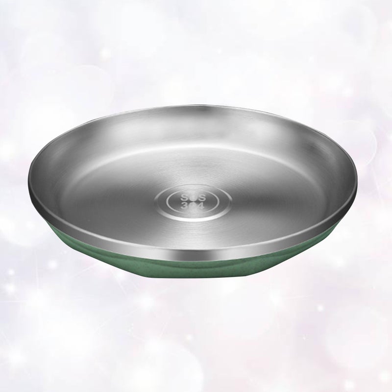 🍳 طبق طعام دائري من الفولاذ المقاوم للصدأ متوسط الحجم مقاوم للحرارة - Image 5