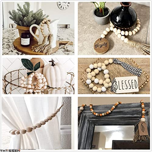 ecofynd 25mm, 50 Pieces Natural Wood Beads, Unfinished Loose Wood Beads for Craft Making, Home Décor, DIY Jwellery Making - Image 5