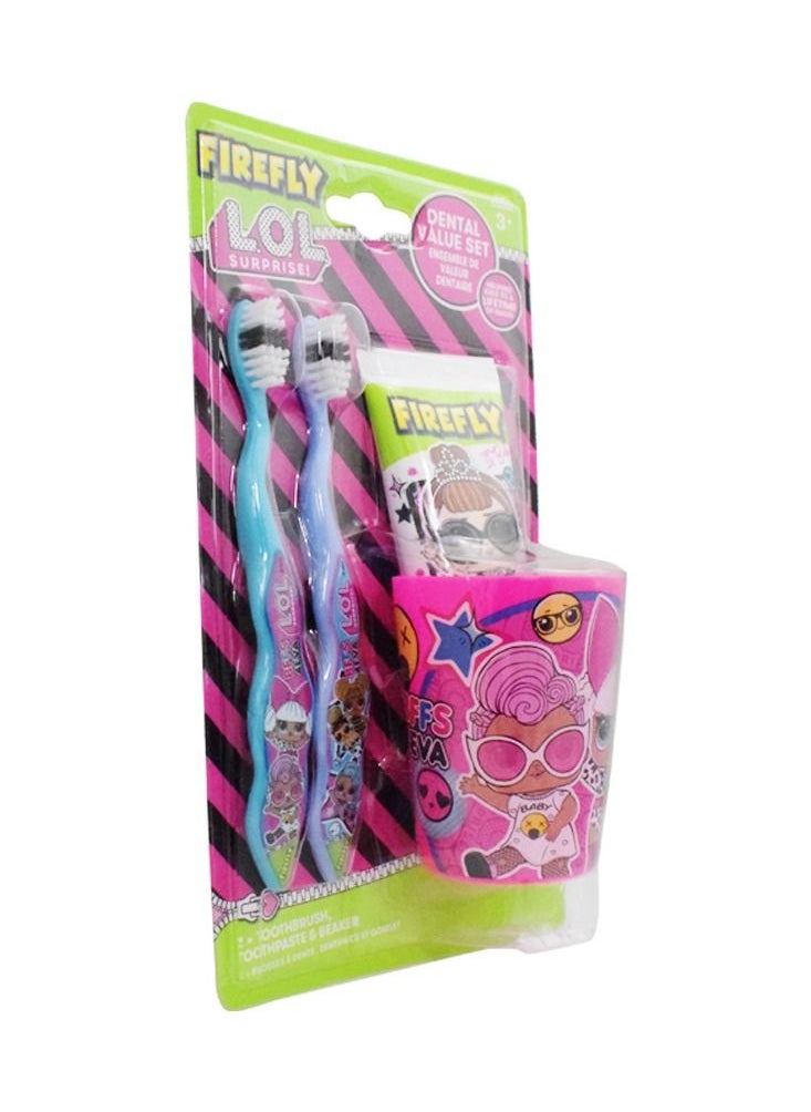Firefly - Firefly LOL Surprise 2 Toothbrushes, Beaker & Toothpaste - Image 1