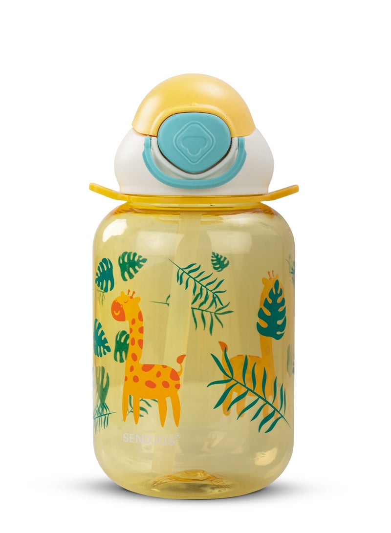 BAYBEE 750 ML Baby Sipper Bottle for Kids | Leak Proof Kids Sipper Bottle with Silicone Straw & Carry Rope | BPA Free & Non Toxic Baby Water Bottle for Kids | Baby Sippy Cups for Toddler 6+ Months Yellow - Image 1