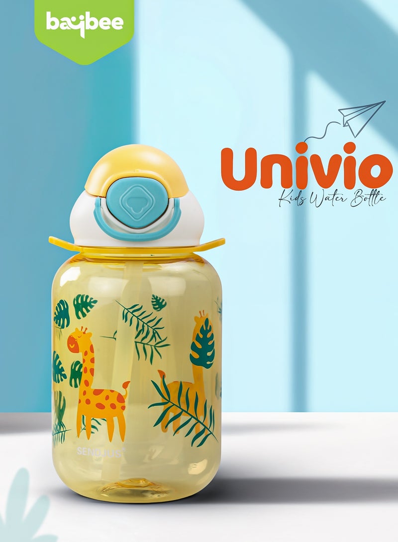 BAYBEE 750 ML Baby Sipper Bottle for Kids | Leak Proof Kids Sipper Bottle with Silicone Straw & Carry Rope | BPA Free & Non Toxic Baby Water Bottle for Kids | Baby Sippy Cups for Toddler 6+ Months Yellow - Image 2