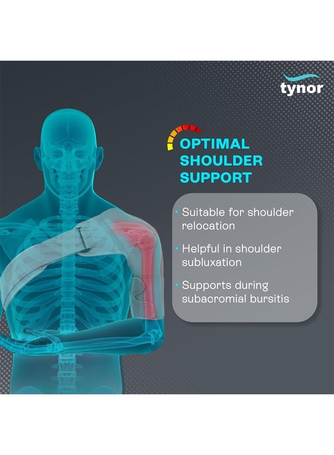 تاينور TYNOR دعامة كتف (Neo)، رمادي، مقاس موحد، قطعة واحدة - Image 3