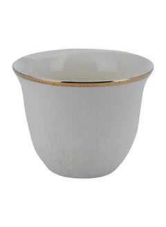 Alsaif Gallery 12 Pieces set of white Arabic coffee cups with roses  - Image 2