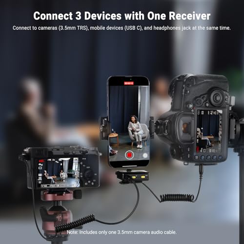 NEEWER CM28 1 RX 2 TX Charging Case Wireless Lavalier Microphone Smart Noise Cancelling 48KHz16Bit 9 Hrs Uncompressed Recording 656ft200m Range Lav Mic for iPhone Android Camera - Image 3