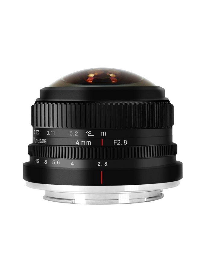 7Artisans 4mm F2.8 Fisheye Ultra Wide Angle Lens Manual Focus Prime Lens Compatible for Sony E Mount Mirrorless Camera A6300 A6400 A6500 NEX-3 NEX-3N NEX-5T NEX-5R A7 A7II A7RIII