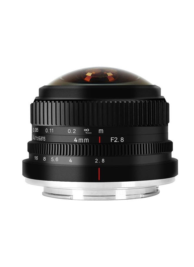 7artisans - 7Artisans 4mm F2.8 Fisheye Ultra Wide Angle Lens Manual Focus Prime Lens Compatible for Sony E Mount Mirrorless Camera A6300 A6400 A6500 NEX-3 NEX-3N NEX-5T NEX-5R A7 A7II A7RIII - Image 1