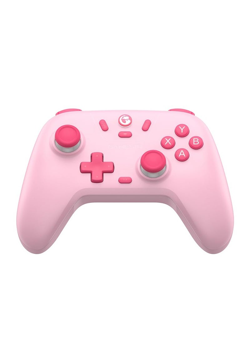 ماركة غير محددة - وحدة تحكم GameSir Nova Lite اللاسلكية 2.4 جرام لأجهزة الكمبيوتر التي تعمل بنظام Windows وiPhone وAndroid وSwitch وSteam Deck، وحدة تحكم ألعاب بلوتوث مع مشغل تأثير هول، توربو، اهتزاز هدير (وردي) - Image 1