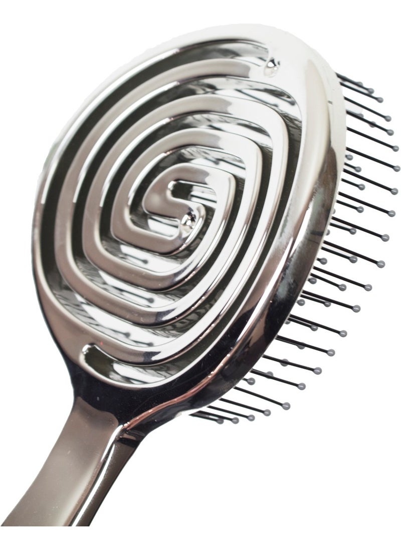 Nascita 3D Flexi Control Opening-Combing Hair Brush Silver -35  - Image 2