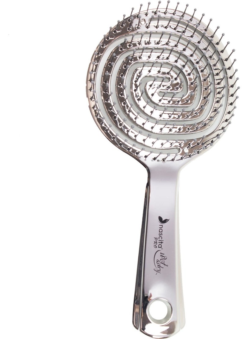 Nascita 3D Flexi Control Opening-Combing Hair Brush Silver -35  - Image 1