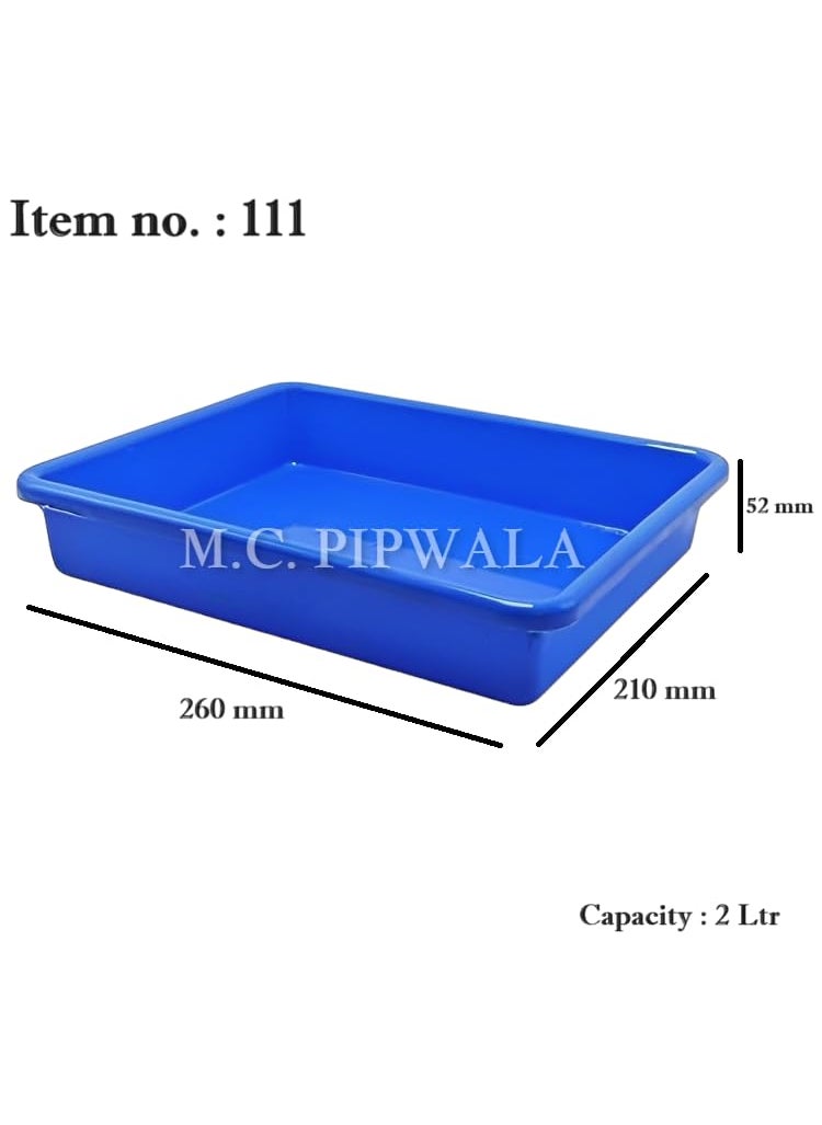 M.C. PIPWALA MC PIPWALA Multicolour 6pcs Plastic Rectangular Storage Tray for Kitchen Item Code111  - Image 2