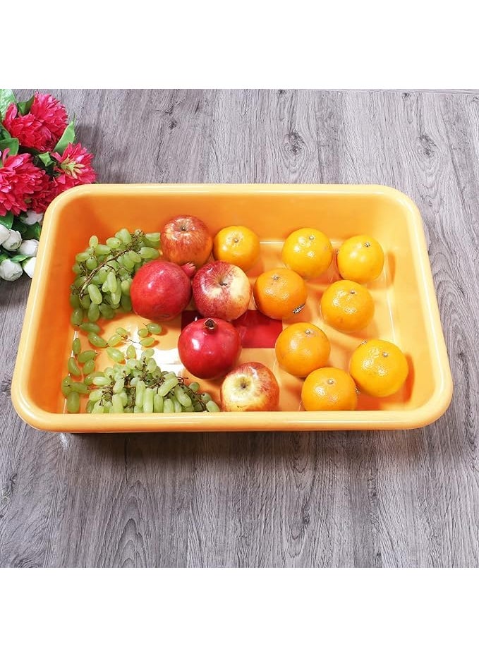 M.C. PIPWALA MC PIPWALA Multicolour 6pcs Plastic Rectangular Storage Tray for Kitchen Item Code111  - Image 5