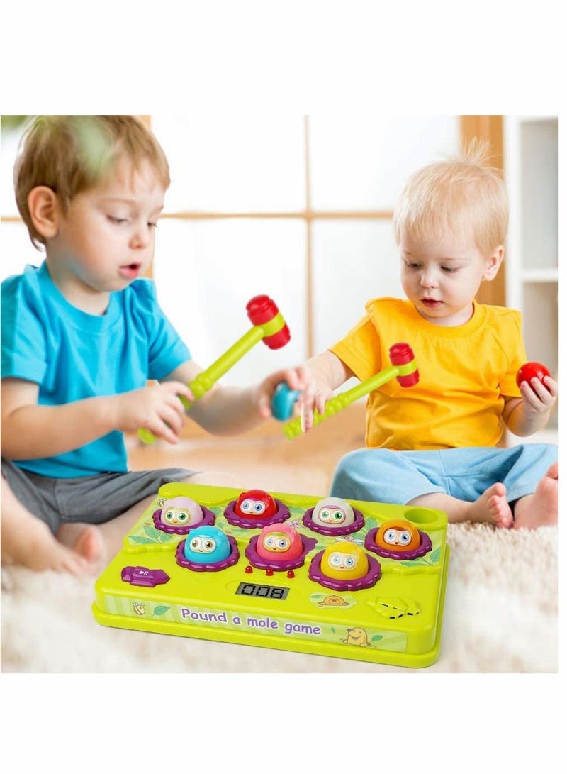 KASTWAVE Interactive Pound a Mole Game, Toddler Toys, Light-Up Musical Pounding Toy, Early Developmental Toy, Fun Gift for Age 2, 3, 4, 5 Years Old Kids, Boys, Girls, 2 Soft Hammers Included - Image 5