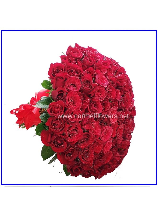 Carmel Flowers 100 Red Roses  Delivery In Dubai