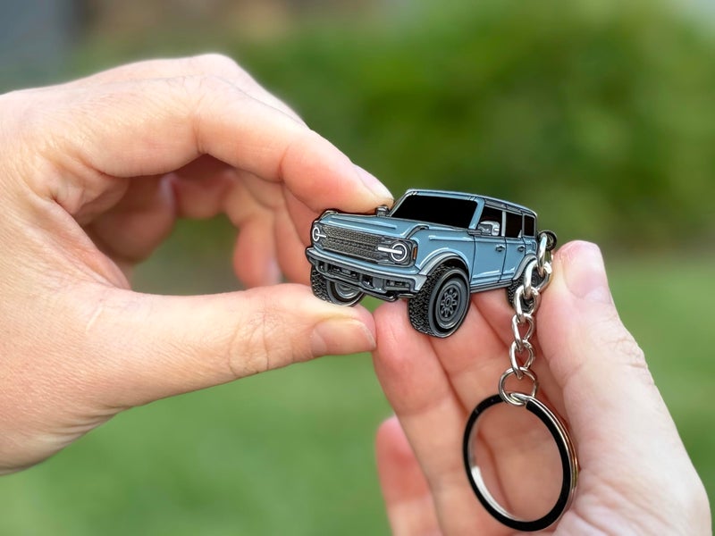 FOUR WHEEL BEAST Bronco Keychain Accessories 2023 4 door key chain Fob Cover Cool Car Mods (Area 51) - Image 5