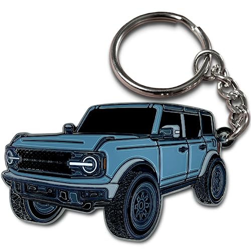 FOUR WHEEL BEAST Bronco Keychain Accessories 2023 4 door key chain Fob Cover Cool Car Mods (Area 51) - Image 1