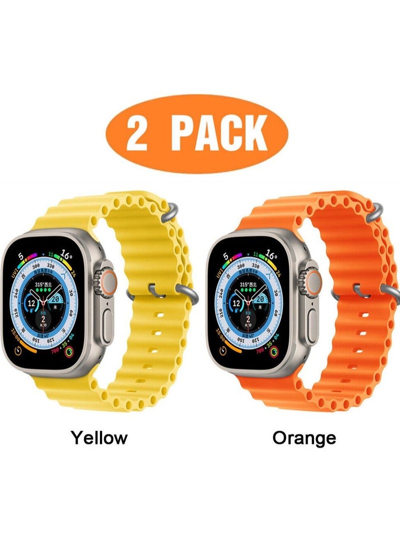 2PACK Nylon Compatible with Apple Watch Bands 49mm, Soft and Breathable Nylon G-hook Loop Buckle Watch Strap, Suitable for Apple watch Ultra Series 8 - Image 4