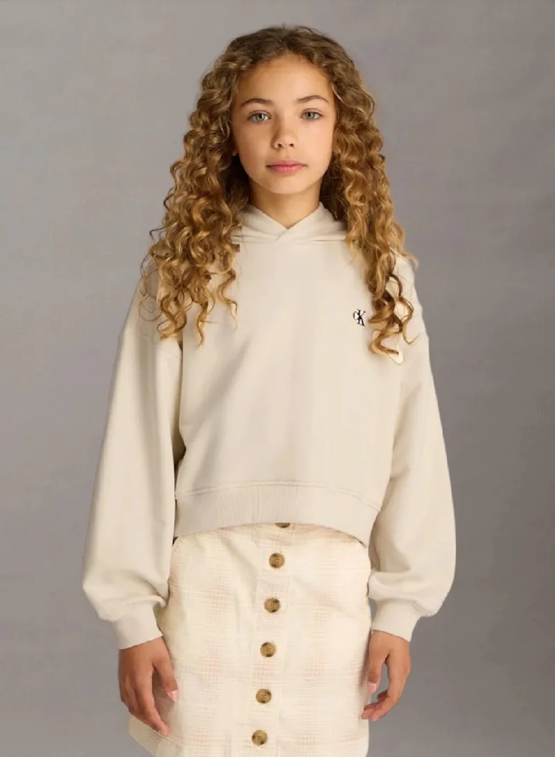 كالفن كلاين جينز هودي واسع مزين بشعار كلفن كلاين