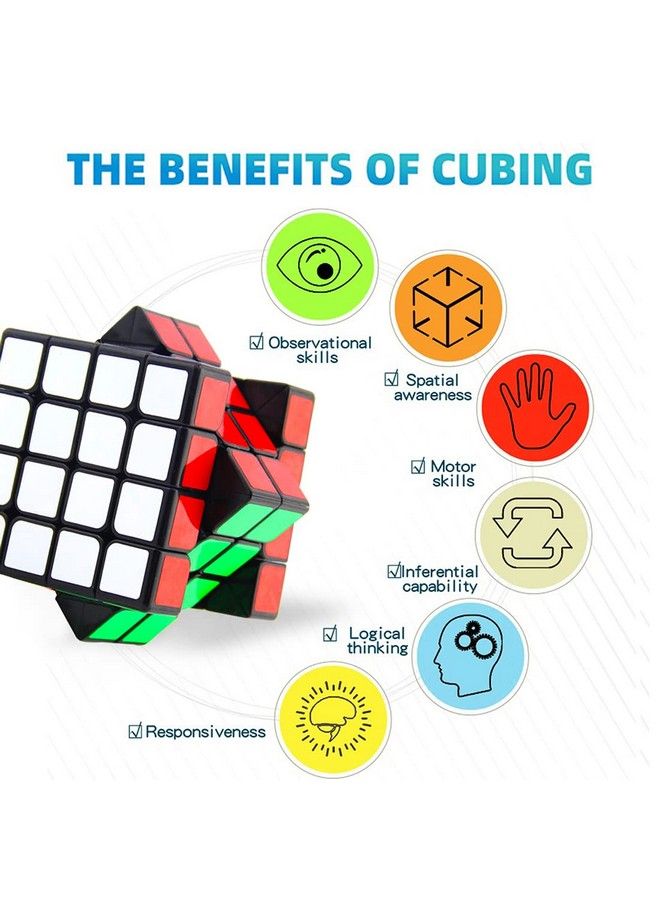 Shengshou ® 4X4X4 مكعب الألغاز الأسود - Image 4