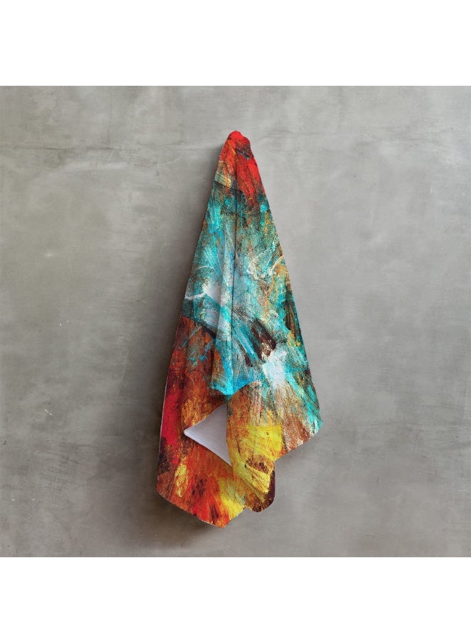 Status 3D Printed n9 Processed Bath Towel for Travel, Beach use 60 x 120 cm - Image 1