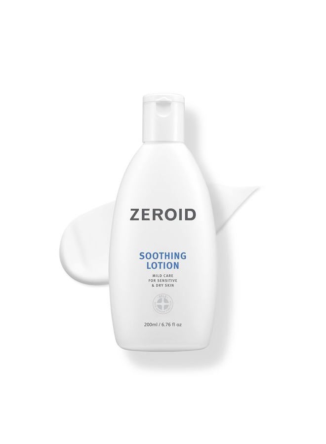 zeroid Soothing Lotion | Moisturizer for Sensitive Skin | Skin Barrier Repair | Face & Body Lotion for Soothing & Calming | Lotion for Extremely Dry Skin | Korean Skin Care | 6.76 fl oz (200ml) - Image 1