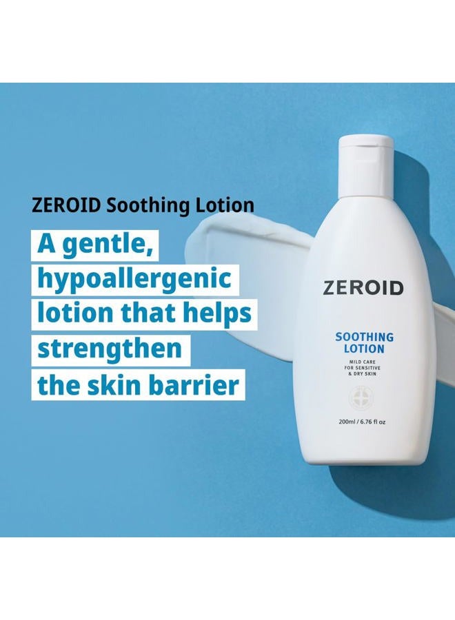 zeroid Soothing Lotion | Moisturizer for Sensitive Skin | Skin Barrier Repair | Face & Body Lotion for Soothing & Calming | Lotion for Extremely Dry Skin | Korean Skin Care | 6.76 fl oz (200ml) - Image 2