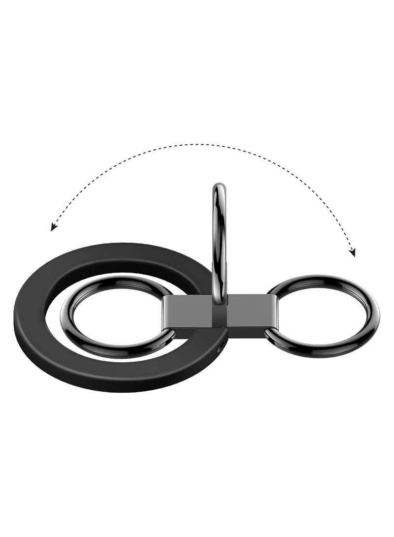 تشابي لاين  حامل هاتف مغناطيسي CHAPPELINE ST23 مع قوس مغناطيسي مصنوع من سبائك الألومنيوم، حامل حلقة مخصص لـ MagSafe، قابل للطي بزاوية 360 درجة، متعدد الوظائف - أسود - Image 3