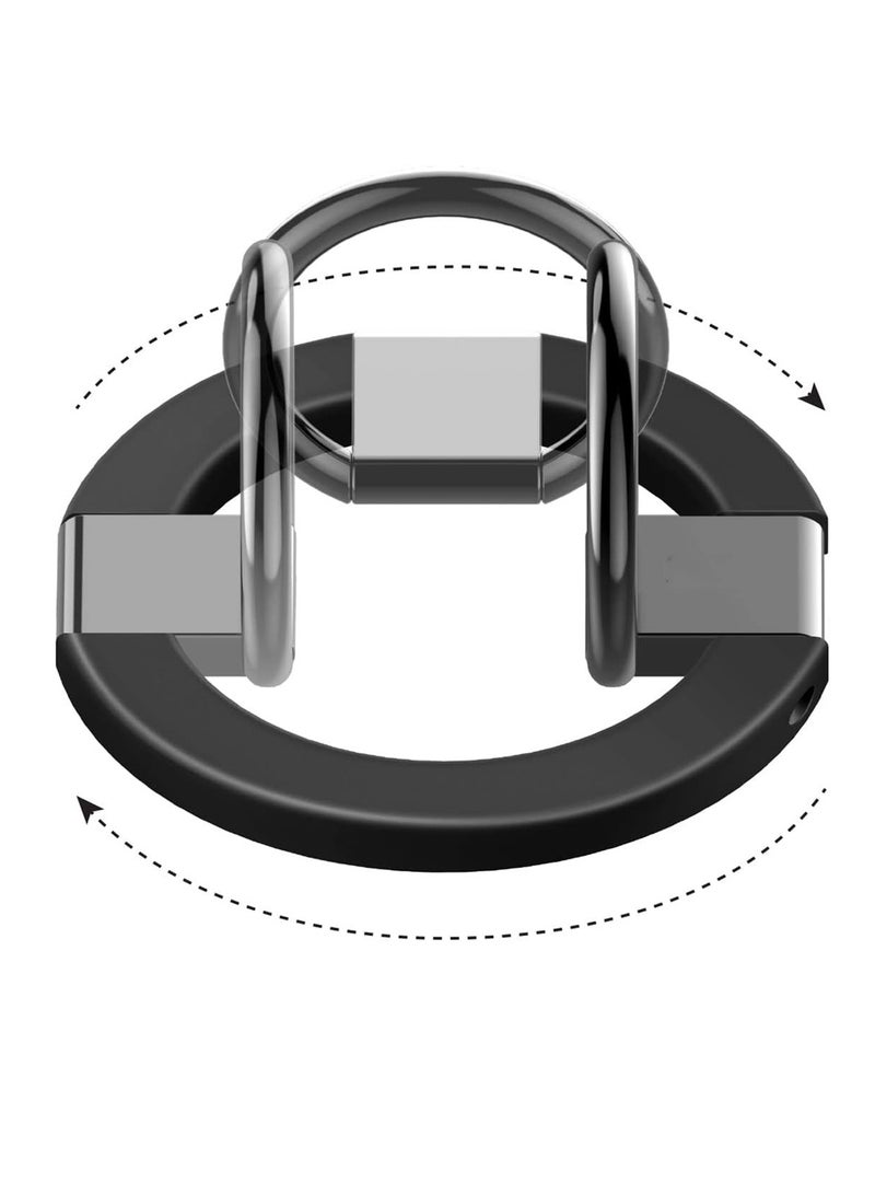 تشابي لاين  حامل هاتف مغناطيسي CHAPPELINE ST23 مع قوس مغناطيسي مصنوع من سبائك الألومنيوم، حامل حلقة مخصص لـ MagSafe، قابل للطي بزاوية 360 درجة، متعدد الوظائف - أسود - Image 4