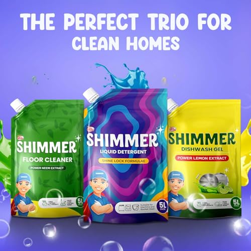 Shimmer Liquid Detergent - 5L Pack | Non Toxic & Eco Friendly | Top Load & Front Load Expert | Removes Tough Stains | French Lavender Fragrance | Upgrade from Detergent Powder, No Residue on Clothes - Image 5