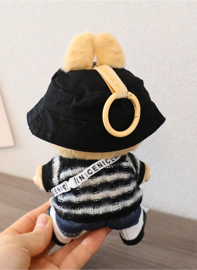 Labubu cloth (not inclued the doll) for labubu v2 labubu v1 labubu V3 6 in 1 set Black and silver  - Image 3