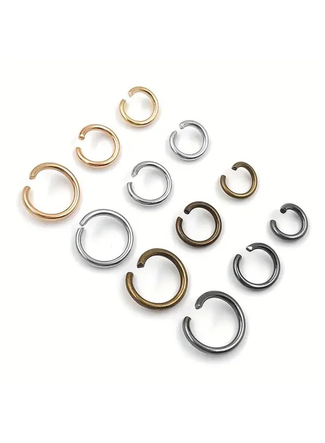 200pcs Mix 4 Colors Open Jump Rings 13x1.6mm for DIY Making Supplies - Image 4